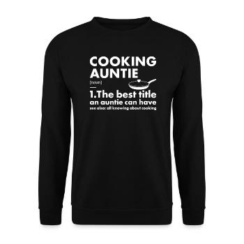 Cuisinier Tante Définition Cuisine - Sweat-shirt Unisexe - noir - Devant - Alina (178cm) & Michal (187cm)
