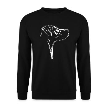 Rhodesian Ridgeback Silhouette Chien Chien Wilsigns - Sweat-shirt Unisexe - noir - Devant - Alina (178cm) & Michal (187cm)