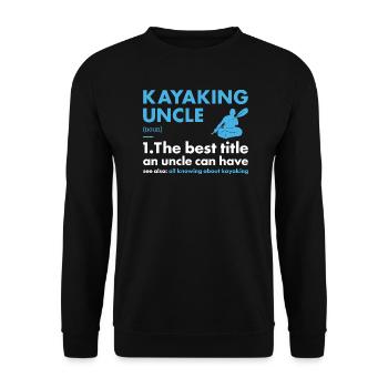 Kayaker Uncle Definition Kayaking - Unisex Sweatshirt - black - Front - Alina (178cm) & Michal (187cm)