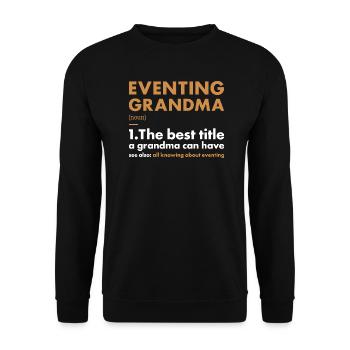Rider Grandma Definition Eventing - Unisex Sweatshirt - black - Front - Alina (178cm) & Michal (187cm)