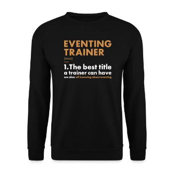 Rider Trainer Definition Eventing - Unisex Sweatshirt - black - Front - Alina (178cm) & Michal (187cm)