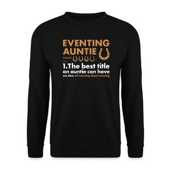 Rider Auntie Definition Eventing - Unisex Sweatshirt - black - Front - Alina (178cm) & Michal (187cm)