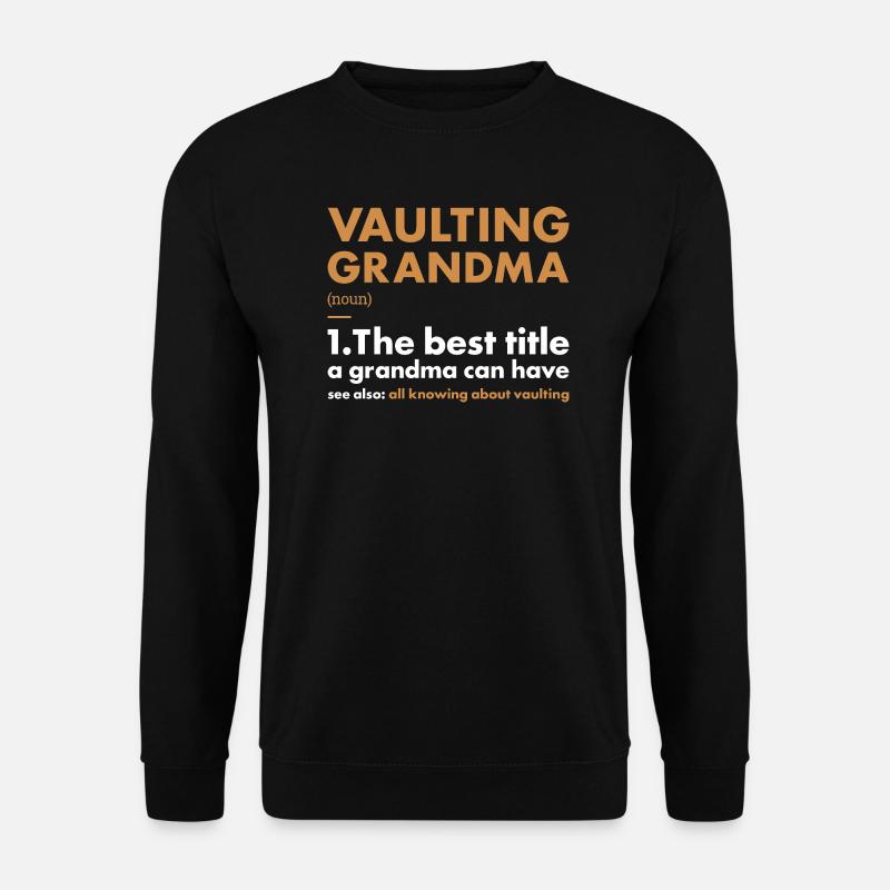 Vaulter Grandma Definition Vaulting - Unisex Pullover - Schwarz