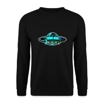 Idée de cadeau pour le vaisseau spatial UFO Aliens - Sweat-shirt Unisexe - noir - Devant - Alina (178cm) & Michal (187cm)