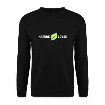 Nature Lover | Forest forest bathing nature love of nature - Unisex Sweatshirt - black - Front - Alina (178cm) & Michal (187cm)