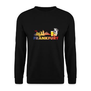 Frankfurt - Unisex Pullover - Schwarz - Vorne - Alina (178cm) & Michal (187cm)