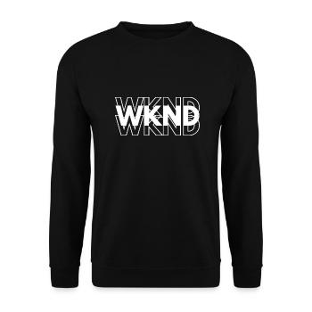 WKND - Unisex Pullover - Schwarz - Vorne - Alina (178cm) & Michal (187cm)