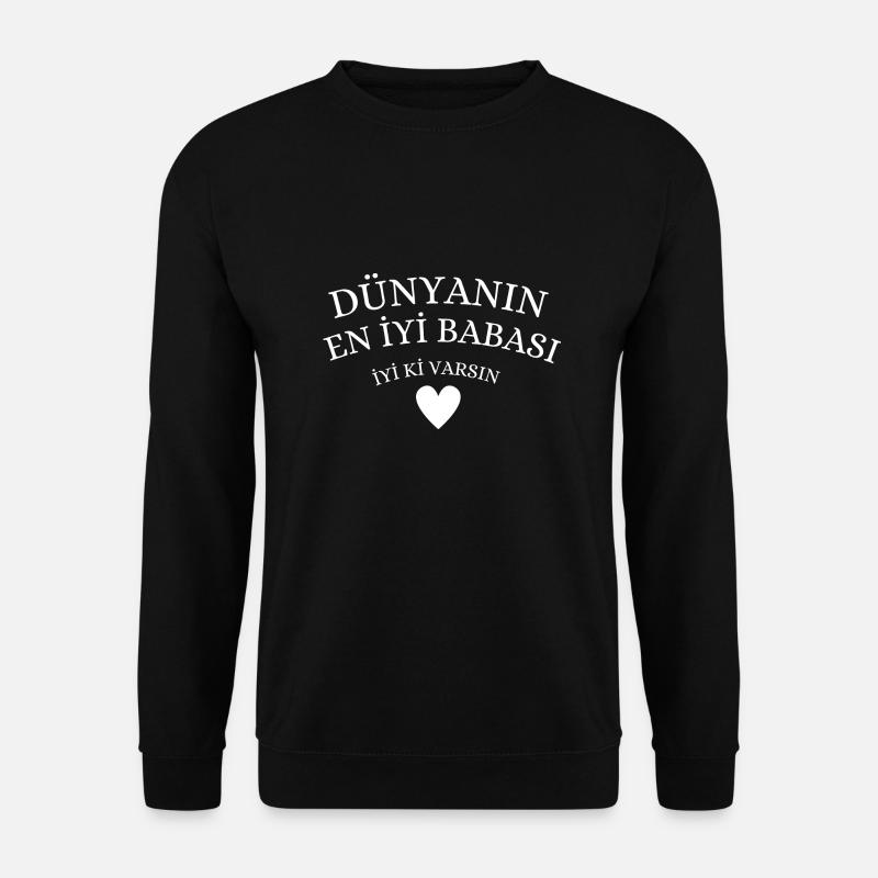 Baba Hediyelik Babalar Günü Hediyesi Geschenkidee - Unisex Pullover - Schwarz