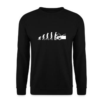 Automobile Mécanicien Evolution Mécanicien automobile Atelier - Sweat-shirt Unisexe - noir - Devant - Alina (178cm) & Michal (187cm)