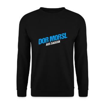 Der Marcel aus Sachsen - Unisex Pullover - Schwarz - Vorne - Alina (178cm) & Michal (187cm)