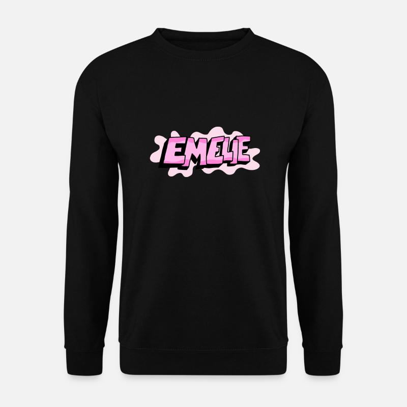 Grafitti Name Emelie - Unisex Pullover - Schwarz