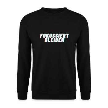 Fokussiert Bleiben - Unisex Pullover - Schwarz - Vorne - Alina (178cm) & Michal (187cm)