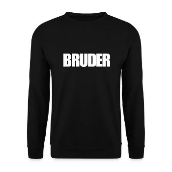 Bruder - Unisex Pullover - Schwarz - Vorne - Alina (178cm) & Michal (187cm)