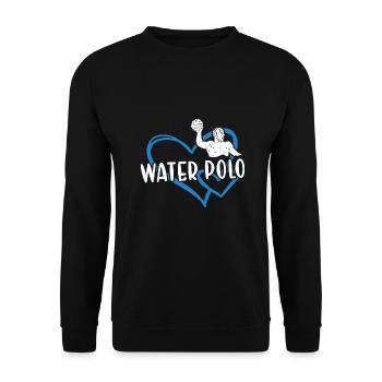 Sport Heart Water Polo - Sweat-shirt Unisexe - noir - Devant - Alina (178cm) & Michal (187cm)