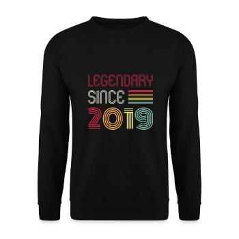 Birthday Legendary Since 2019 - Unisex Sweatshirt - black - Front - Alina (178cm) & Michal (187cm)