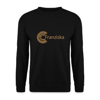 Für Franziska - Unisex Pullover - Schwarz - Vorne - Alina (178cm) & Michal (187cm)