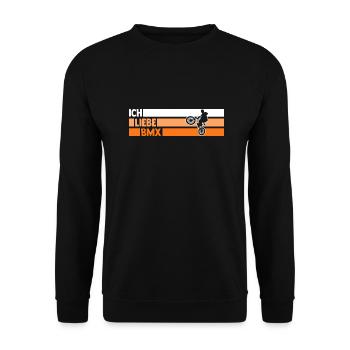 Fahrrad BMX - Unisex Pullover - Schwarz - Vorne - Alina (178cm) & Michal (187cm)