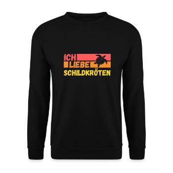 Schildkröte Schildkröten - Unisex Pullover - Schwarz - Vorne - Alina (178cm) & Michal (187cm)