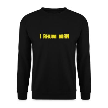 I Rhum Man - Sweat-shirt Unisexe - noir - Devant - Alina (178cm) & Michal (187cm)
