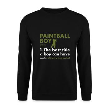 Sport Boy Définition Paintball - Sweat-shirt Unisexe - noir - Devant - Alina (178cm) & Michal (187cm)