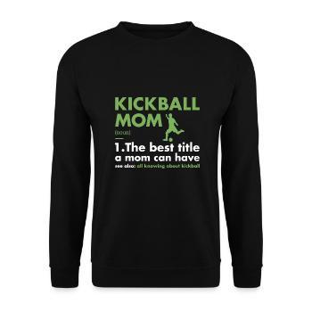 Sport Maman Définition Kickball - Sweat-shirt Unisexe - noir - Devant - Alina (178cm) & Michal (187cm)