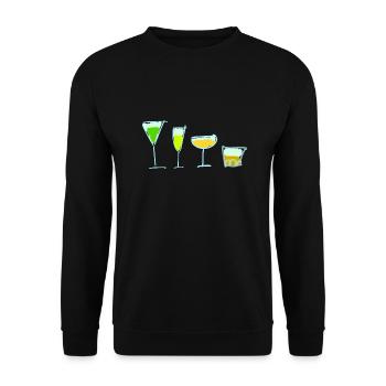 drinks - Unisex Sweatshirt - black - Front - Alina (178cm) & Michal (187cm)