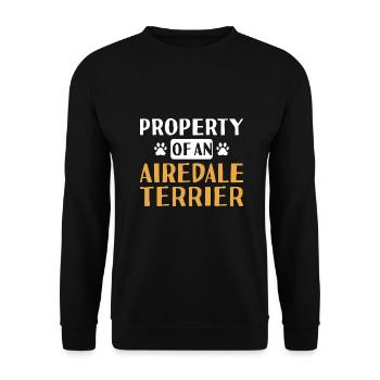 Property Of A Airedale Terrier - Unisex Sweatshirt - black - Front - Alina (178cm) & Michal (187cm)