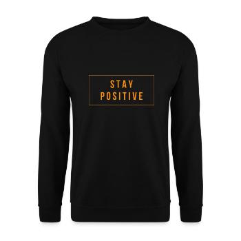 stay positiv - Unisex Pullover - Schwarz - Vorne - Alina (178cm) & Michal (187cm)