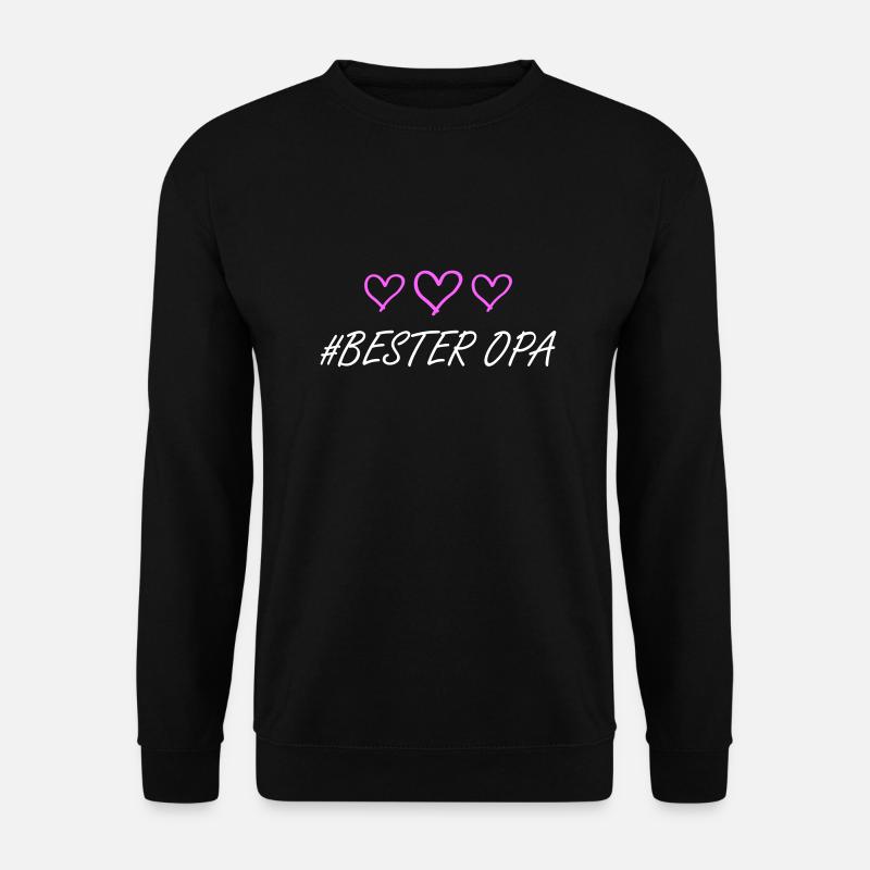 Bester Opa Herz Liebe - Unisex Pullover - Schwarz