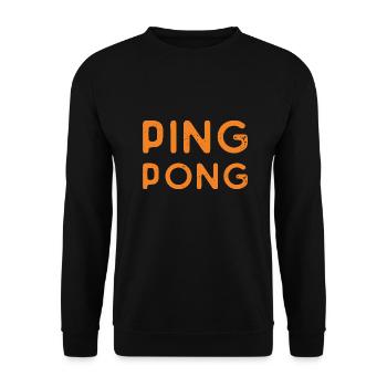 Maître de Ping Pong Disant Cadeau Sports Tennis de Table - Sweat-shirt Unisexe - noir - Devant - Alina (178cm) & Michal (187cm)