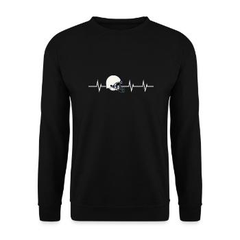 Battement de cœur d’un footballeur - Sweat-shirt Unisexe - noir - Devant - Alina (178cm) & Michal (187cm)