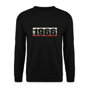 1966 Jahrgang 1966 Geschenk 1966 Geburtstag 1966 - Unisex Pullover - Schwarz - Vorne - Alina (178cm) & Michal (187cm)