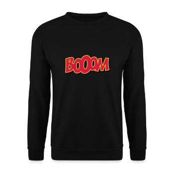 booom - Unisex Pullover - Schwarz - Vorne - Alina (178cm) & Michal (187cm)