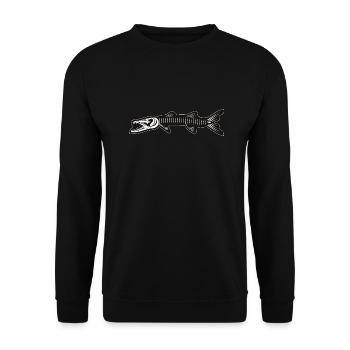 Skelett von Barracuda - Unisex Pullover - Schwarz - Vorne - Alina (178cm) & Michal (187cm)