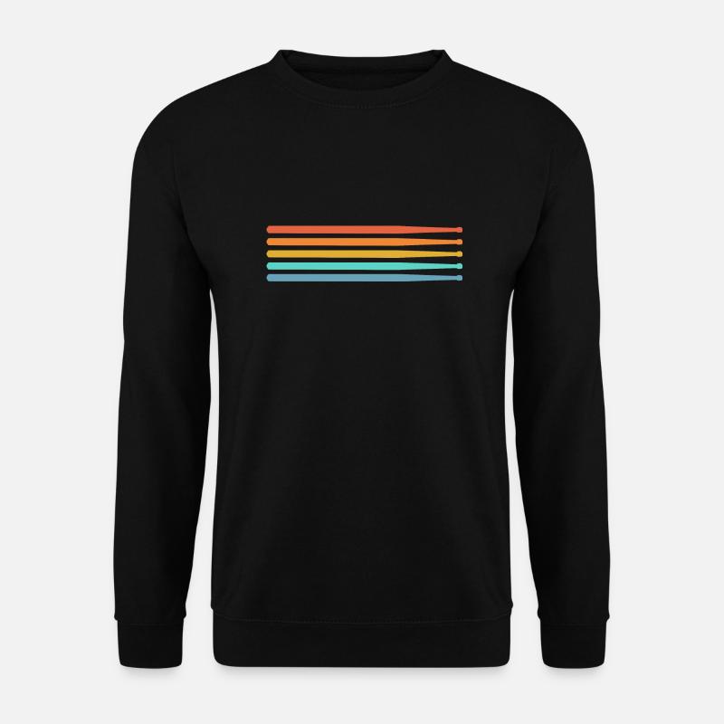 Drummer Drumsticks Retro Vintage T-Shirt - Unisex Pullover - Schwarz