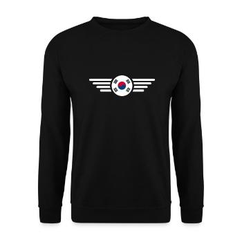 South Korea - Unisex Sweatshirt - black - Front - Alina (178cm) & Michal (187cm)