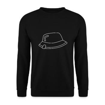 Panama Hat - Unisex Sweatshirt - black - Front - Alina (178cm) & Michal (187cm)