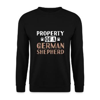 Property Of A German Shepherd - Unisex Sweatshirt - black - Front - Alina (178cm) & Michal (187cm)