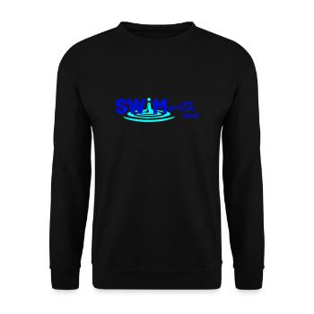 come and swim with me - Unisex Sweatshirt - black - Front - Alina (178cm) & Michal (187cm)