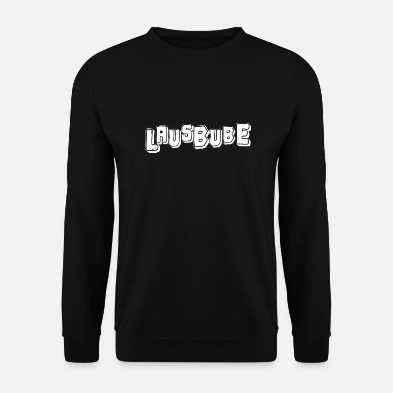 Lausbube in weiss - Unisex Pullover - Schwarz
