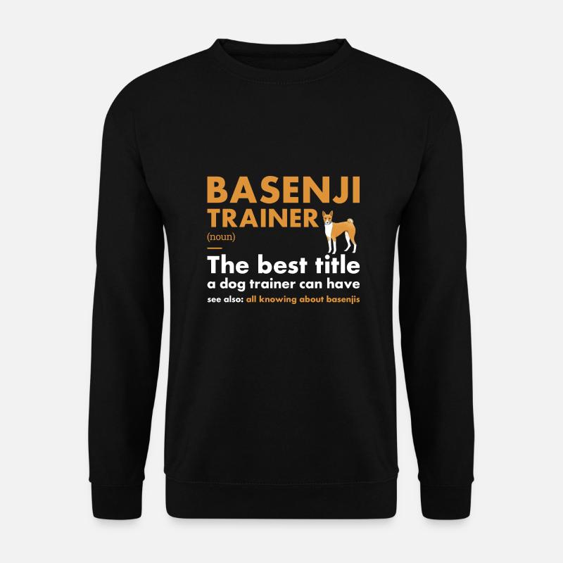 Dog Basenji Trainer Definiton - Unisex Pullover - Schwarz
