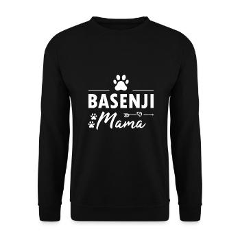 Chien Basenji Mama - Sweat-shirt Unisexe - noir - Devant - Alina (178cm) & Michal (187cm)