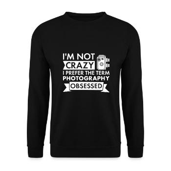 Photographer I'm Not Crazy Photography - Unisex Sweatshirt - black - Front - Alina (178cm) & Michal (187cm)