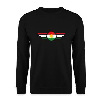 I Love Kurdistan, Elegance Style Design T-Shirt - Unisex Sweatshirt - black - Front - Alina (178cm) & Michal (187cm)