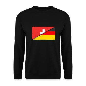 Suisse Allemagne Suisse - Sweat-shirt Unisexe - noir - Devant - Alina (178cm) & Michal (187cm)