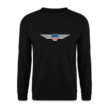 I Love USA, T-Shirt Design Style Élégance - Sweat-shirt Unisexe - noir - Devant - Alina (178cm) & Michal (187cm)