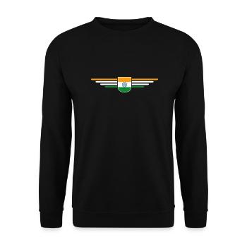 I Love India, Outfit T-Shirt Design Gift - Unisex Sweatshirt - black - Front - Alina (178cm) & Michal (187cm)