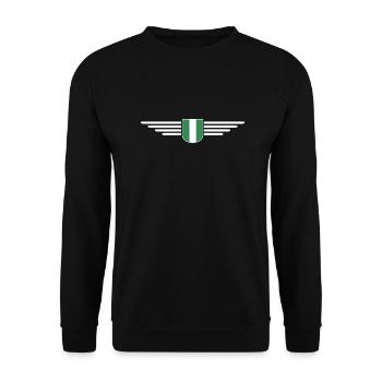 Nigeria Design – Show your love for the country - Unisex Sweatshirt - black - Front - Alina (178cm) & Michal (187cm)