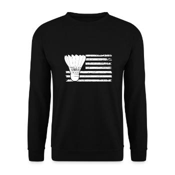 Federball Badminton - Unisex Pullover - Schwarz - Vorne - Alina (178cm) & Michal (187cm)