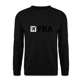 Airport - Airport - FRA - Frankfurt - 3 Letter - Unisex Sweatshirt - black - Front - Alina (178cm) & Michal (187cm)